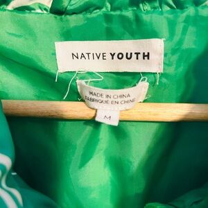 NATIVE YOUTH Bright Green Lined Jacket